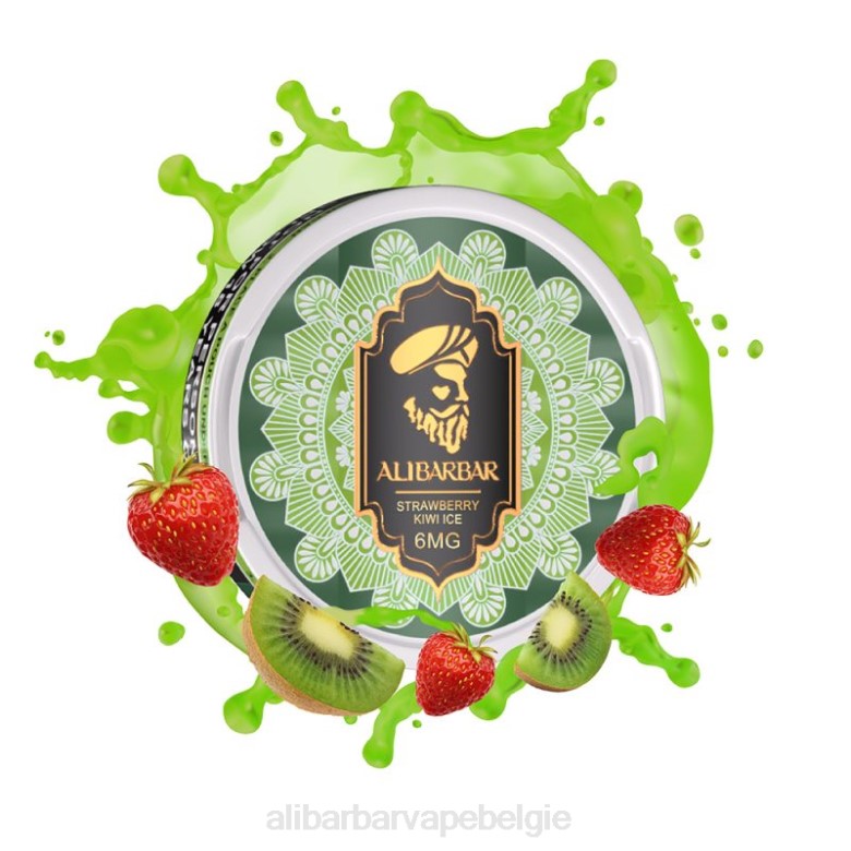 Alibarbar Vape België - Alibarbar nicotinezakjes H4Z091 aardbei-kiwi-ijs